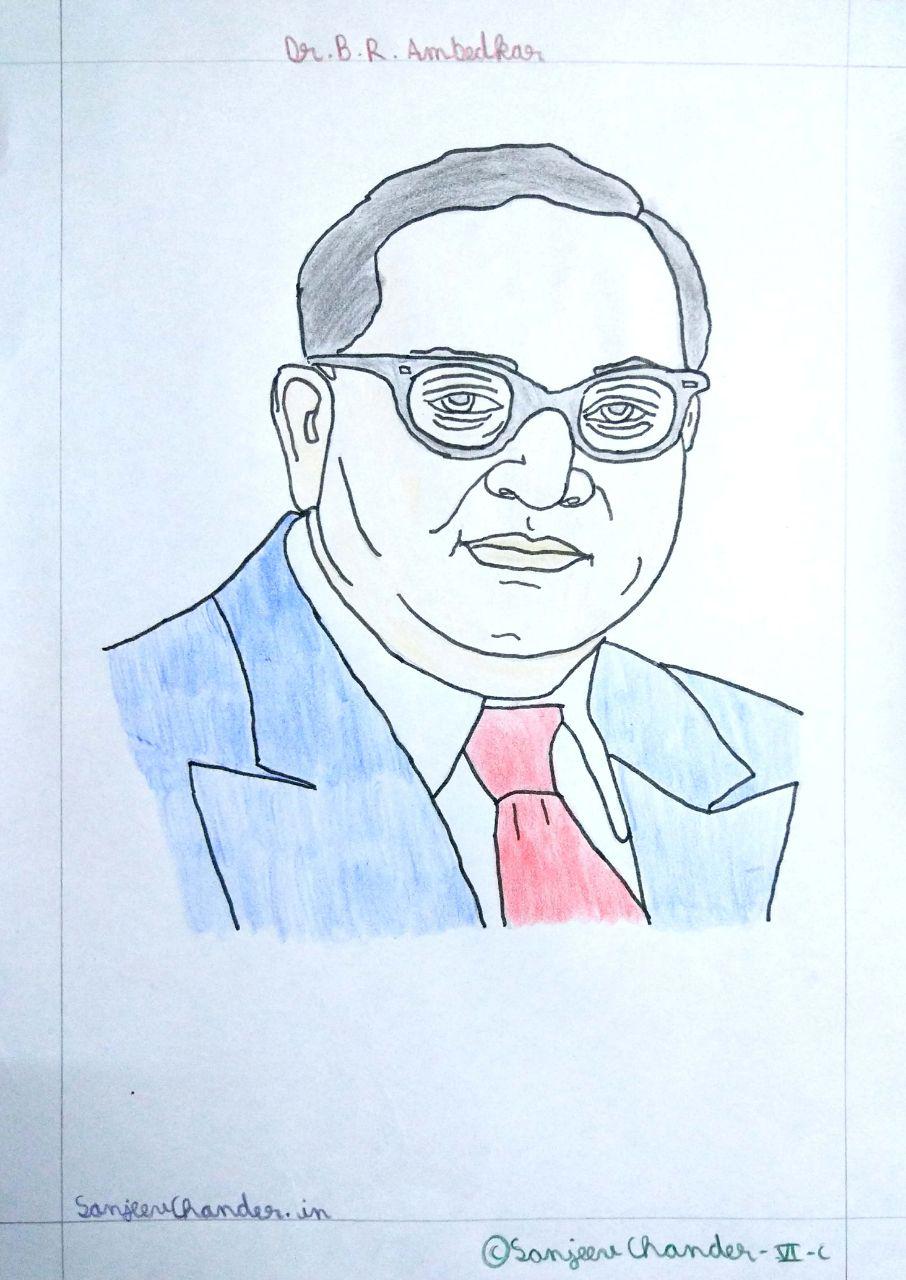 How to draw Dr. B.R. Ambedkar II Ambedkar Drawing easily II #artjanag |  Pencil photo, Drawings, Easy drawings